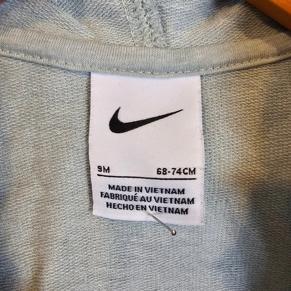 Nike Infants Grey‎ Hooded Full Zip Fleece Coverall Romper 9M K731-EDV